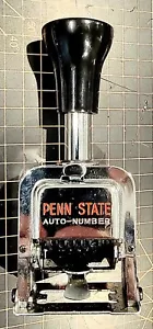 6 Digit PENN STATE Automatic Numbering Machine Self Inking Metal Number Stamp - Picture 1 of 5