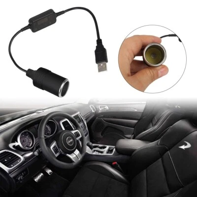 12V Buchse Auto Zigarettenanzünder Konverter Adapter 5V USB Stecker auf Buchse - Bild 1 von 4