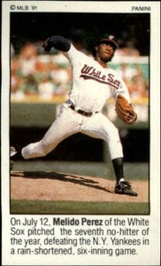 1991 Panini Stickers Baseball Card #7 Melido Perez