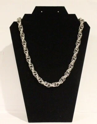 11 mm Cuban Link Chain Necklace Silver Plated SS Various Length Miami - Image 1 of 4