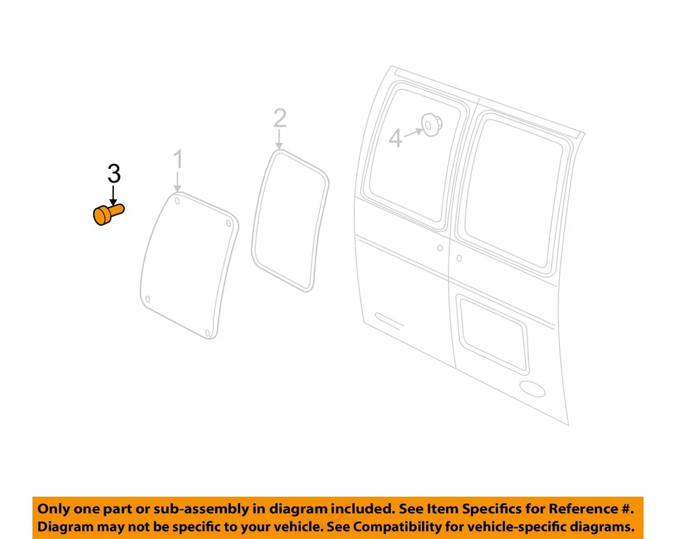 Ford OEM Door Glass Bolt N811451S Image 3