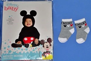 Disney Baby Mickey Mouse Costume-Toddler-6-12 months-Jumpsuit-Headpiece-Socks - Picture 1 of 11