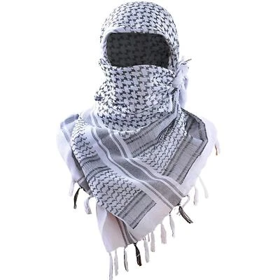 Bufanda táctica militar Shemagh desierto/100 % algodón Keffiyeh bufanda envolvente para hombre Foto 1 de 4