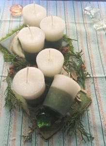 Sage & Rue Votive Candles - Set of 3 - Foto 1 di 4