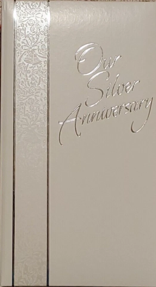 Álbum de fotos abatible 25 aniversario plata sello - colección boda AAL7104 Foto 1 de 4