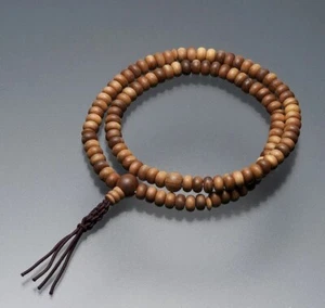 Rinzai Sekte Japanisches Juzu-Stil Armband 108 Perlen Weiß Sandelholz aus Japan - Bild 1 von 1