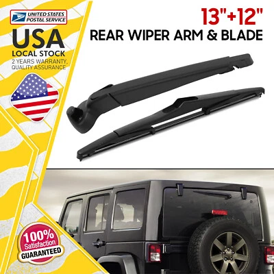 For Jeep Wrangler 2007-2017 Rear Windshield OEM Wiper Arm&Blade Set of 13"+12" - Изображение 1 из 4