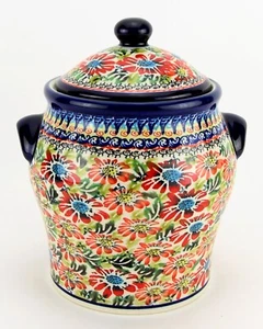 Cerámica polaca 51 oz. Bote en patrón único - Zaklady Boleslawiec Polonia - Imagen 1 de 4