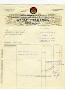 Dépt 39 Dôle du Jura 6 Rue du Château d'Eau - Belle Entête d'une Fromagerie 1931 - Bild 1 von 1
