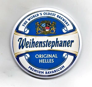 Weihenstephaner Jumbo Fridge Magnet Beer Mat Bar 3" 75mm Blade Sub Badge Lager 1 - Picture 1 of 4