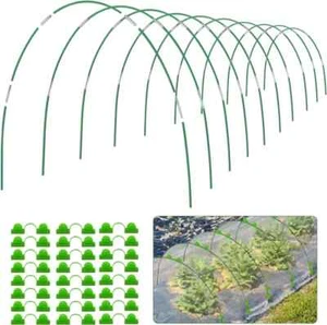 Garden Hoops 7Ft Grow Tunnel, 30Pcs Greenhouse Support Hoops Rust-Free Frame - Picture 1 of 6