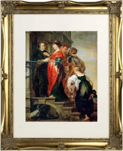 Vintage Gold Ornate Baroque Carved Wood Picture Frame with Mat (Gold, 11x14 m... - Picture 1 of 2