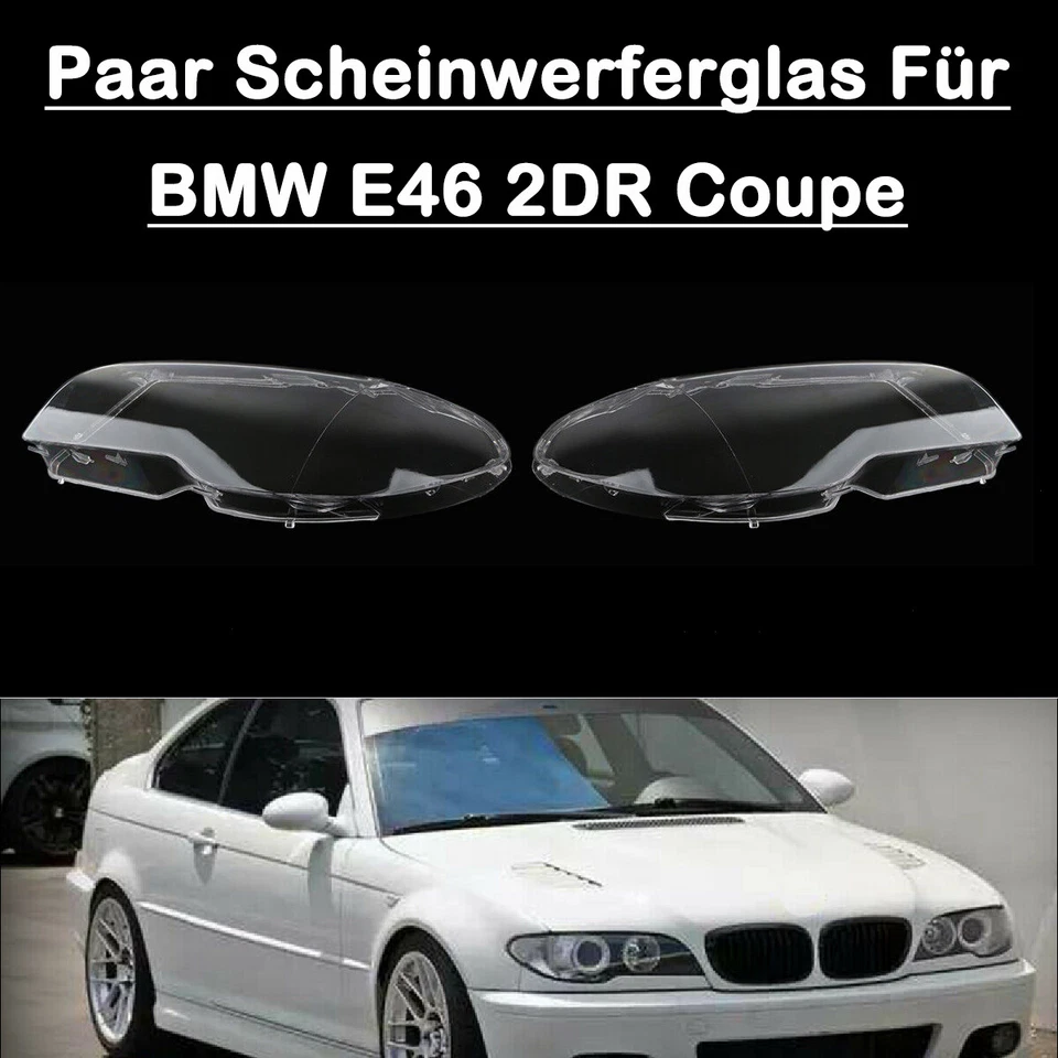 2x lente de cristal de faros para BMW E46 2DR Coupé 325ci 330ci 2003-06 Foto 1 de 4