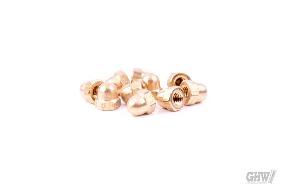 DIN 1587 6KT-Hutmutter Messing blank - Bild 1 von 1