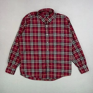 Burberry Shirt Mens Medium Red Plaid Nova Check London Quiet Luxury Dress Office - Picture 1 of 12