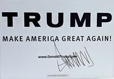 DONALD TRUMP Signed Autograph 13x19 Presidential Campaign Sign JSA LOA