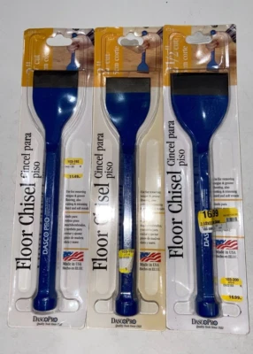 DASCO PRO Floor Chisel 2" Cut 471-0 & 2-1/2" Cut 472-0 10" Length Set of 3 - Image 1 of 4