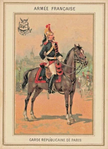 Tarjeta Armée Française Garde Republicaine de Paris marca H&C 1870 3,5 x 4,25" - Imagen 1 de 2