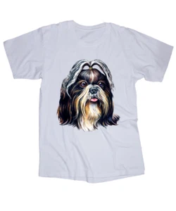 T-shirt viso cane Shih Tzu - Foto 1 di 1