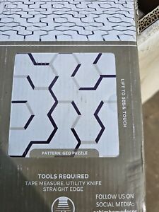 Retro 12x12 Self Adhesive Vinyl Floor Tile - Geo Puzzle - 20 Tiles/20 sq. ft.