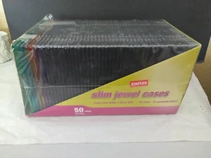 Staples 5mm Slim Jewel Cases 50/Pack 445567 Open pack (47) - Afbeelding 1 van 6