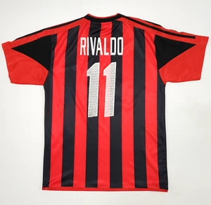 Ac Milan 2002 2003 Home Jersey Rivaldo #13 Shirt Size Large - Picture 1 of 8