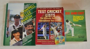 3x Cricket Books Chappell Lillee Marsh, Six And Out & Test Cricket Lists - Picture 1 of 21