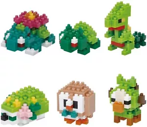 Nano Block Mini Nano Pokemon Kusa Type (BOX) 1BOX = 6 pieces, 6 types in total - Picture 1 of 3
