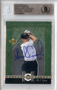 ANNIKA SORENSTAM AUTOGRAPHED 1/1 (POSSIBLY THE RAREST CARD) CERTIFIED BY BECKETT