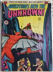 ADVENTURES INTO THE UNKNOWN #10 GD/VG 3.0 ACG 4-5/1950 - Imagen 1 de 2