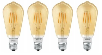 4x OSRAM SMART+ LED Filament Vintage Bluetooth E27 dimmbar EEK:F (Spektrum A-G) - Bild 1 von 4