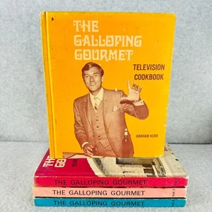 The Galloping Gourmet TV Cookbook 4 Hardback Books Vol 1-4 Vintage Graham Kerr - Picture 1 of 8