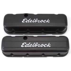 Edelbrock Inc. 4683 Signature Series Tall Valve Cover - Black Powdercoated NEW