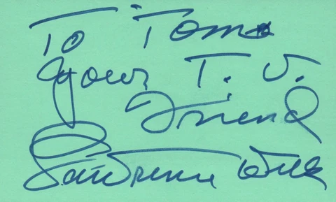 Lawrence Welk Singer Bandleader 1976 Music Autographed Signed Index Card JSA COA Cover