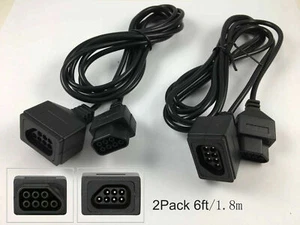 USA SELLER Original Nintendo NES Controller Extension Cable Cord 6 Feet LOT OF 2 - Picture 1 of 4