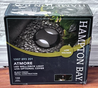 Hampton Bay 150 Lm Black Integrated LED Round Outdoor InGround Well/Deck Light - Image 1 of 4