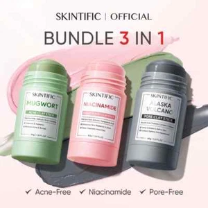 SKINTIFIC- Niacinamide Bright Boost Clay Stick - Picture 1 of 16