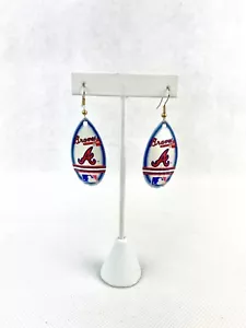 Pendientes de gancho giratorios de lágrima vintage para mujer MLB Atlanta Braves - Imagen 1 de 1
