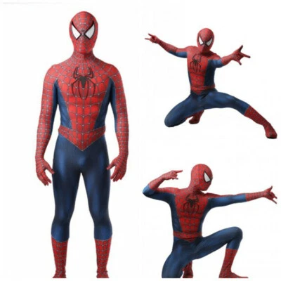 Disfraz de Spiderman Adulto Superhéroe Mono Halloween Juegos con disfraces Spandex Máscara apretada Foto 1 de 4