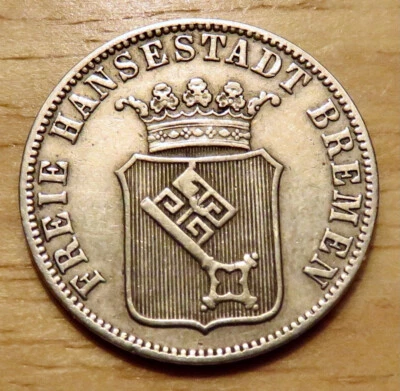 1859 12 Grote (1/6 Thaler) *Bremen* *high grade* - Image 1 of 2