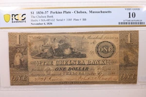 1836 1 $, Boston, Massachusetts. Veraltete Währung, PCGS VG-10, Store #GMA016. - Bild 1 von 2