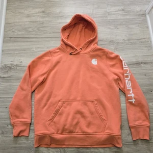 Carhartt Hoodie Damen Large Lachs Rosa Relaxed Fit Ärmel - Bild 1 von 13