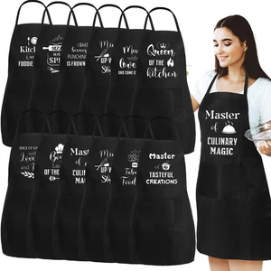 12 Stück Schürzen für mit Taschen Lustig Großpackung für Erntedank Weihnachtsgeschenke Ki... - Bild 1 von 6