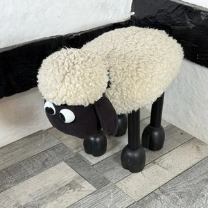 Shaun The sheep Wallace & Gromit Vintage Foot Stool Rest 1980s Child Collectable - Foto 1 di 18