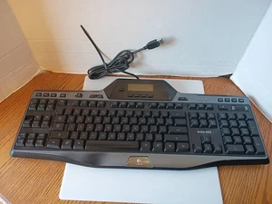 Logitech G510 USB Wired Gaming Keyboard LCD Y-U0010 Black Missing G7 Key Cap - Picture 1 of 9
