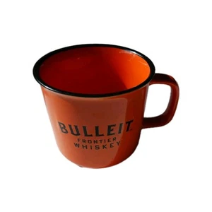 Bulleit Bourbon Frontier Whiskey  Orange Ceramic Mug Coffee Cup  - Picture 1 of 7
