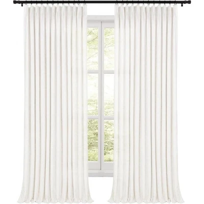 Pinch Pleated Curtains 84 Inches Long,Unlined Room Darkening Drapes for Livin... - Image 1 of 4
