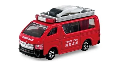 Tomica Shop Original Tomica Town Departamento de Bomberos Radio Relé Van con Ro Móvil Foto 1 de 4