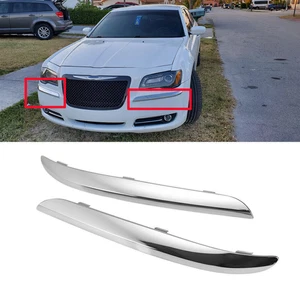 2PACK FRONT BUMPER MOLDINGS CHROME TRIMS SET RH LH FOR 2011-2014 CHRYSLER 300 3P - Bild 1 von 7
