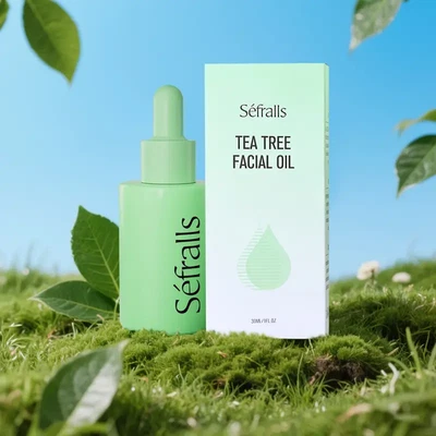 Tea Tree Oil Face Serum 1oz  Moisturizer for Dry Itchy Skin Acne Scars Blemishes - Image 1 of 4